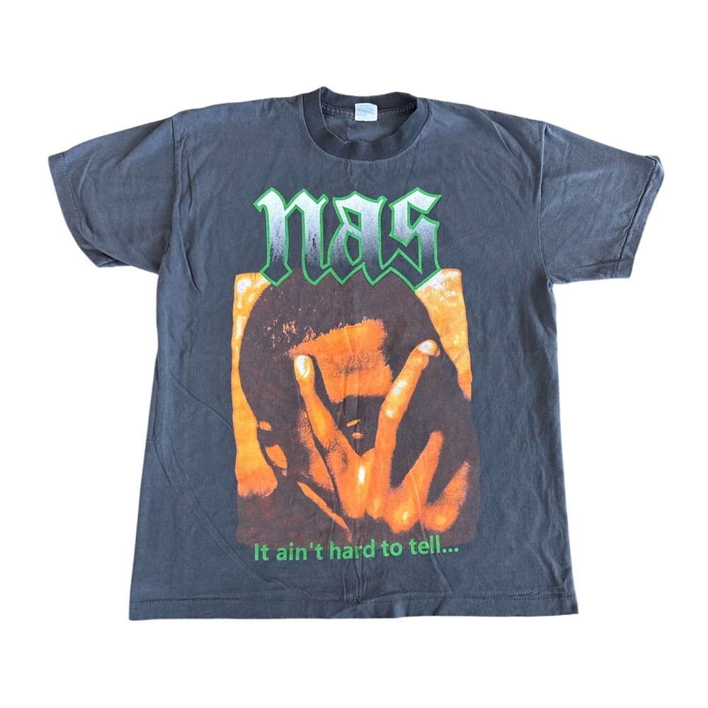 Vintage Nas Rap Tee It Aint Hard To Tell The World Is Yours 90s rap REPRINT